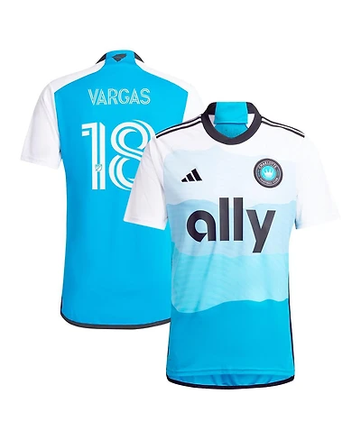 Adidas Men's Kerwin Vargas Blue Charlotte Fc 2024 The Carolina Kit: Explore Replica Player Jersey