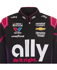 Jh Design Men's Black Alex Bowman Ally Full-Snap Twill Uniform Jacket