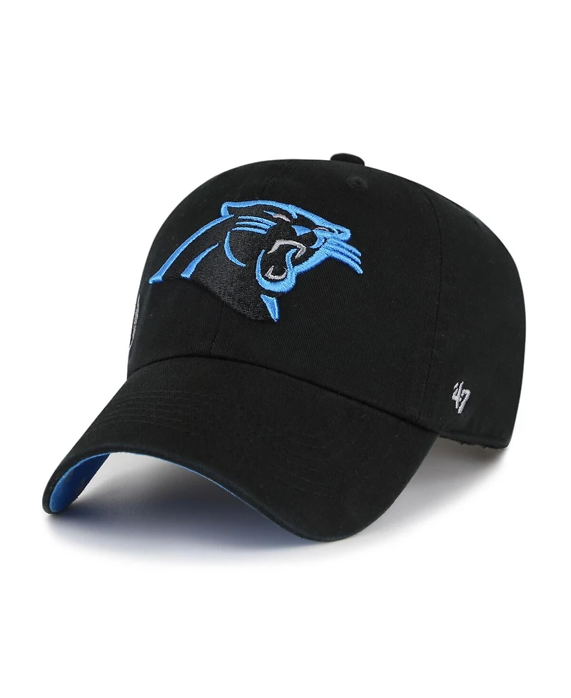 '47 Brand Women's Black Carolina Panthers Confetti Icon Clean Up Adjustable Hat