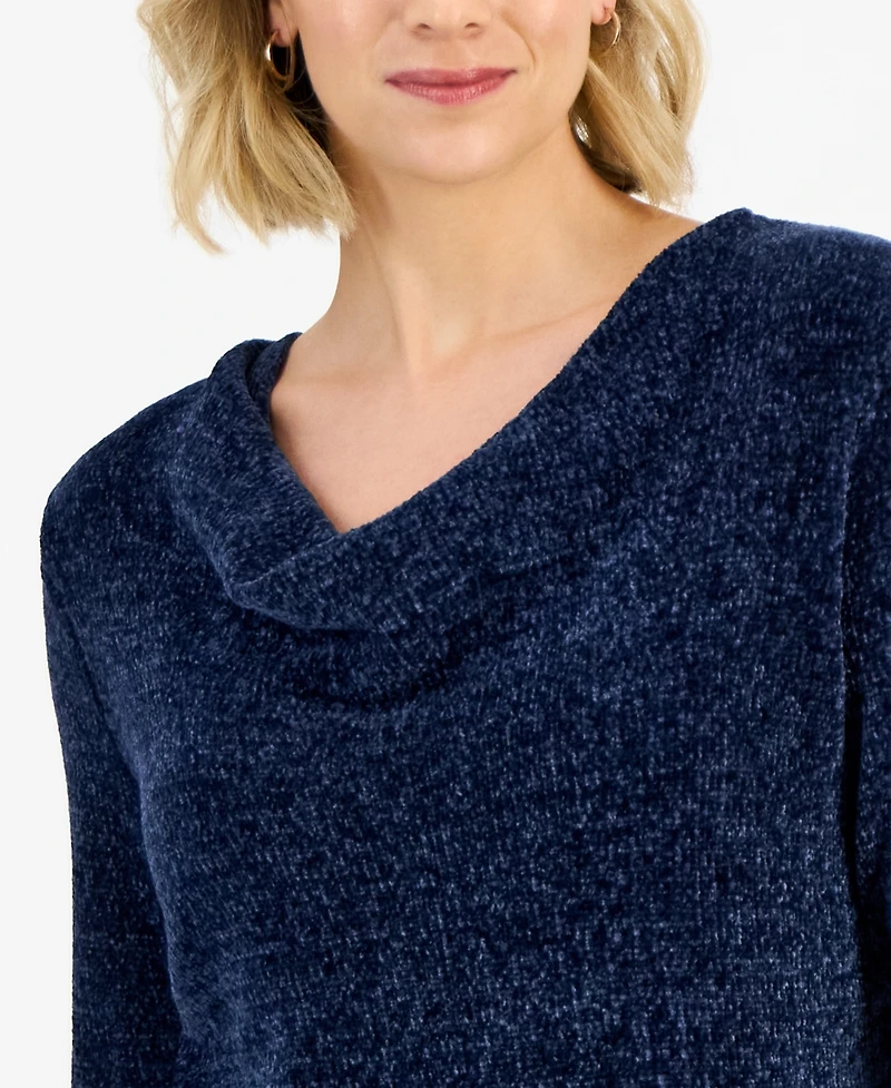 Jm Collection Women's Cowl-Neck Chenille Sweater, Macy's Exclusive