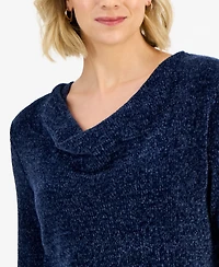 Jm Collection Women's Cowl-Neck Chenille Sweater, Macy's Exclusive