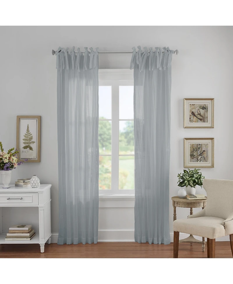 Elrene Home Fashions Jolie Semi Sheer Tab Top Window Curtain