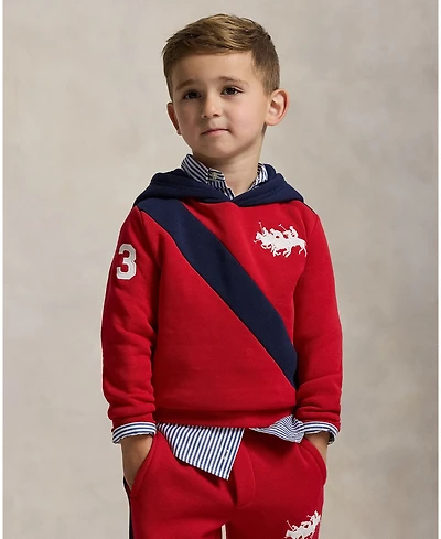 Polo Ralph Lauren Toddler and Little Boys Triple-Pony Fleece Hoodie