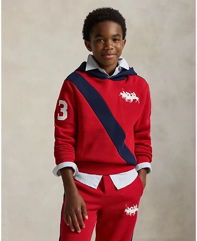 Polo Ralph Lauren Big Boys Triple Pony Fleece Hoodie
