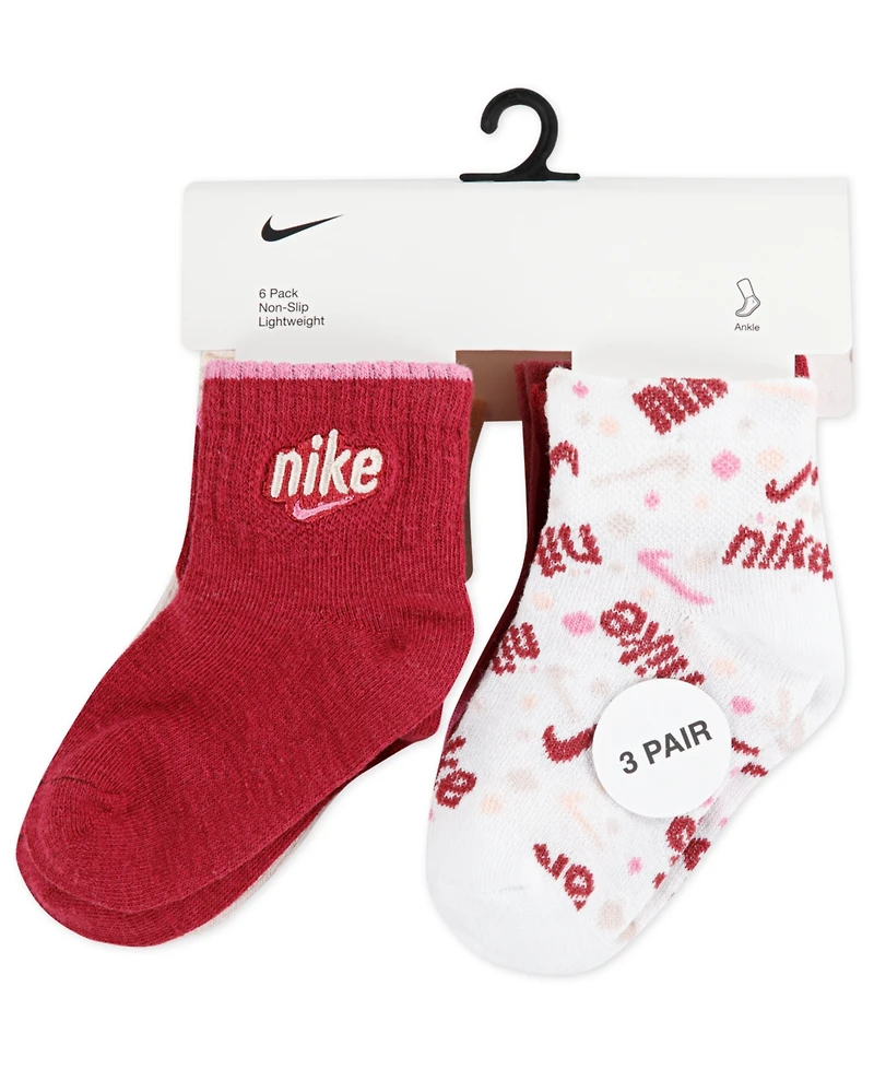 Nike Baby Girls 6-Pack Play For All Infant Socks