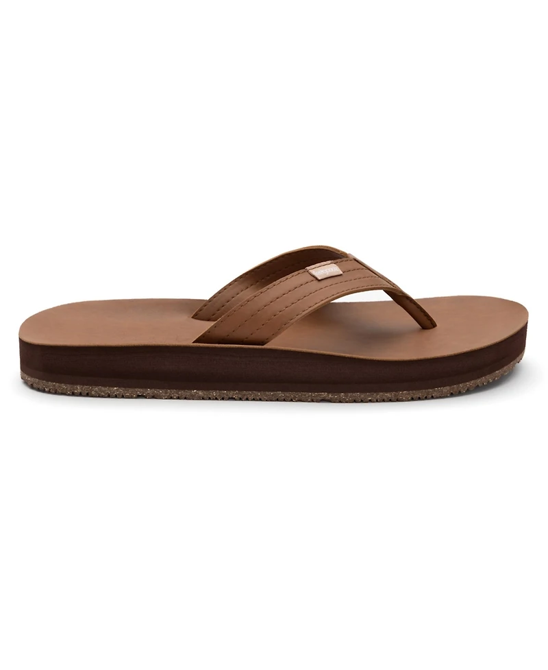 Feelgoodz Men's Zensole Kinderz Faux Leather Flip-Flop Thong Sandals