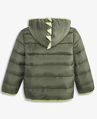 Epic Threads Boys Toddler 2T-4T Dino Puffer Hooded Jacket, Macy's Exclusive