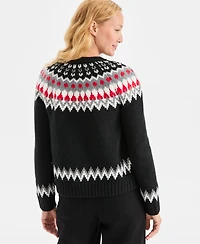 Style & Co Women's Fair Isle Cardigan, Macy's Exclusive