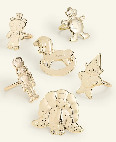 Macy's Thanksgiving Day Parade Brass Napkin Rings, Set of 6, Macy's Exclusive