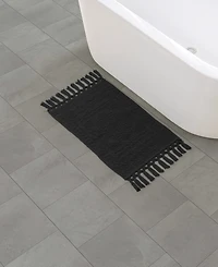 French Connection Nellore Fringe Cotton 17" x 28" Bath Rug