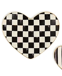 MacKenzie-Childs Courtly Heart Trinket Dishes, Set of 2