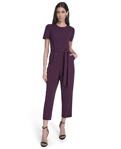 Calvin Klein Petite Short Sleeves Jumpsuit