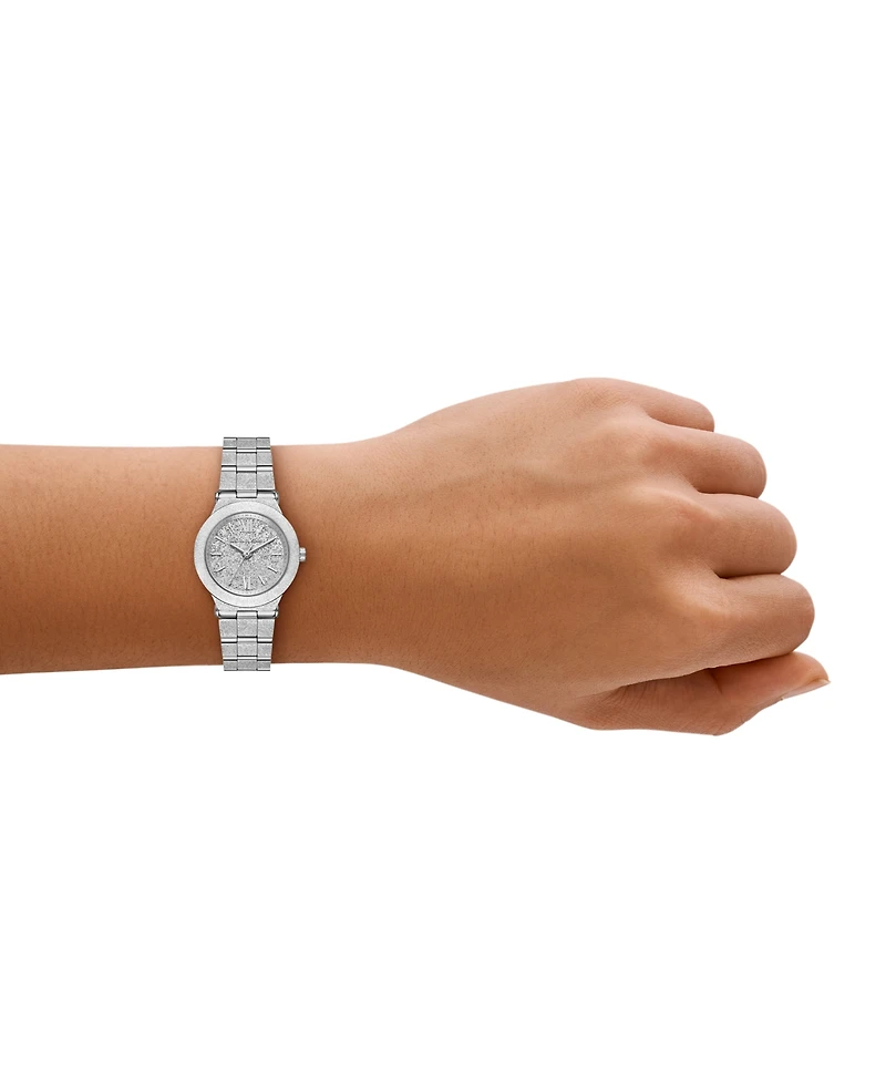 Michael Kors Women's Billie Three-Hand Silver-Tone Stainless Steel Watch, 26mm