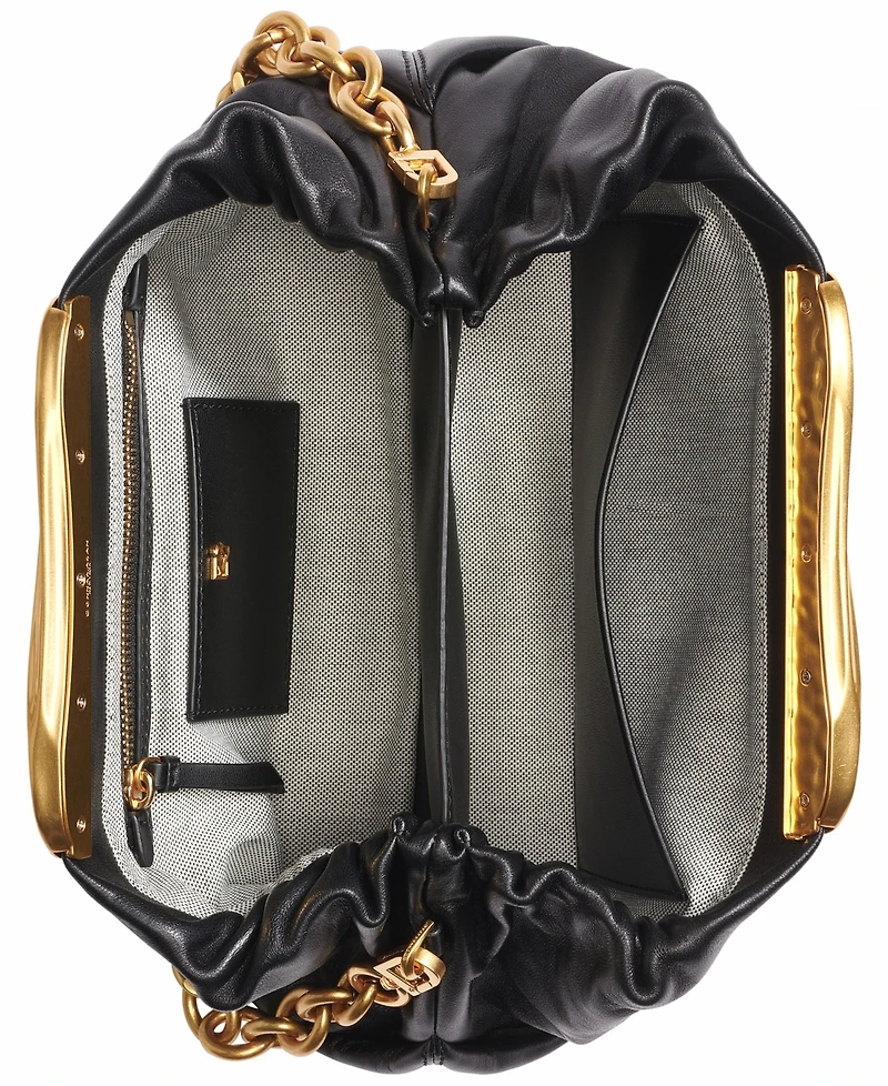 Donna Karan New York Poplin Crossbody Bag with Chain Strap