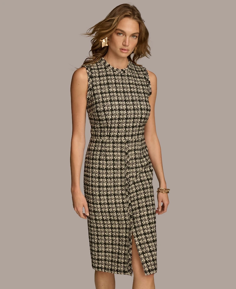 Donna Karan New York Women's Tweed Sleeveless Dress