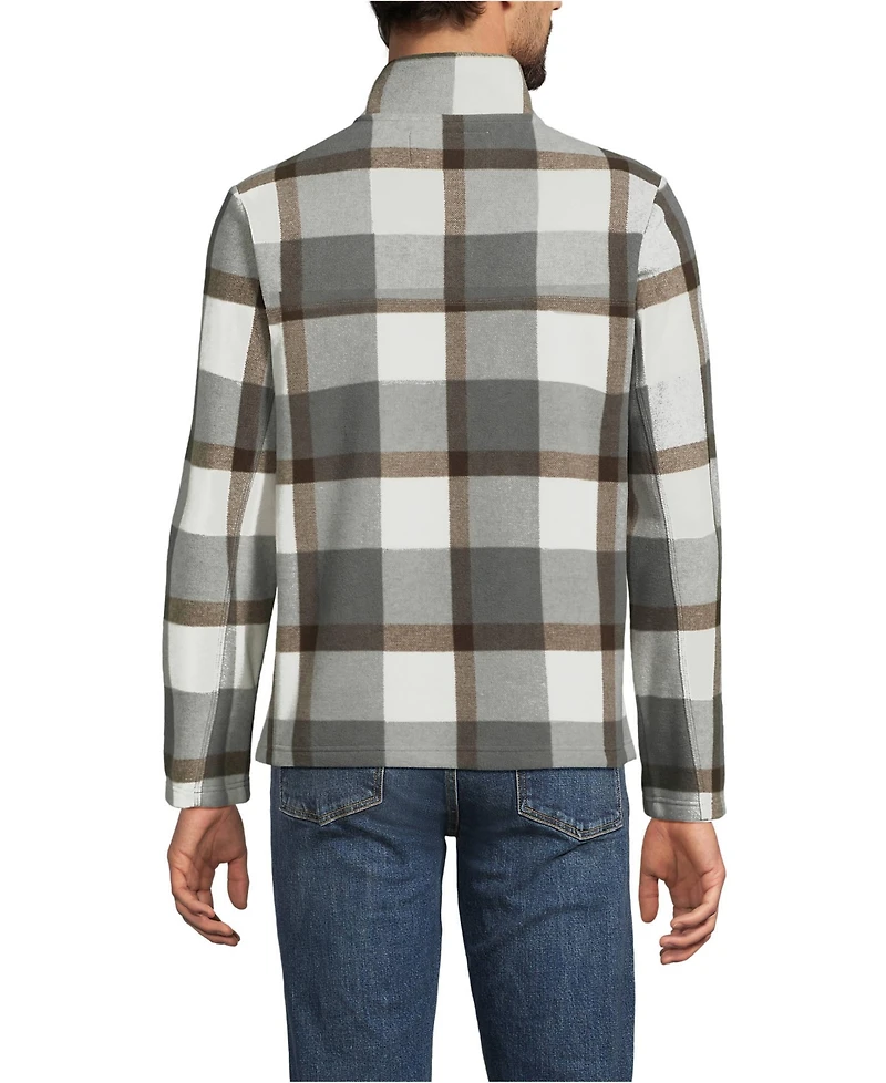 Lands' End Men's Anyweather Fleece Print Quarter Zip Pullover