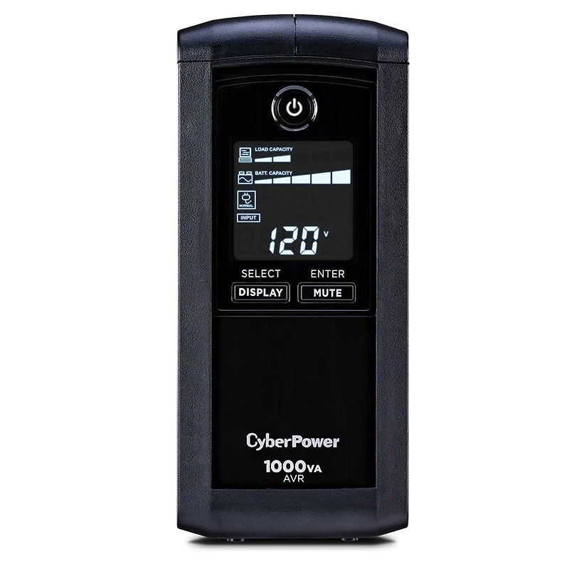 CyberPower CyberPower CP1000AVRLCD Intelligent Lcd Series Computer Battery Backup, 1000VA / 600W Ups, 9 Outlets / Usb & Serial Ports