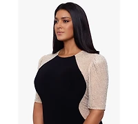 Xscape Plus Short Sleeve Sheath Dress