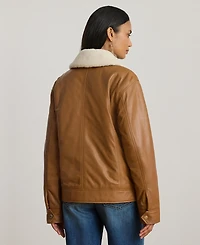 Lauren Ralph Women's Faux Shearling Trim Jacket