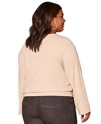 Democracy Plus Bell Sleeve Boat Neck Top
