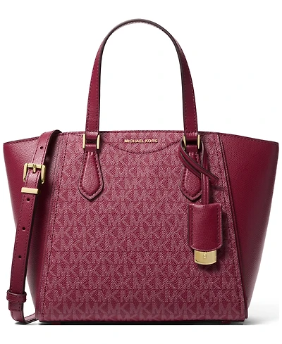 Michael Kors Taryn Small Signature Logo and Leather Convertible Crossbody Bag