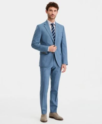 Ted By Ted Baker Mens Modern Fit Light Blue Solid Suit Separates