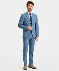 Ted By Ted Baker Mens Modern Fit Light Blue Solid Suit Separates