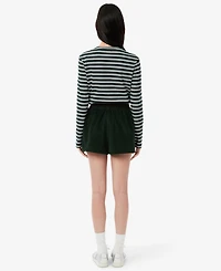 Lacoste Usa Women's Corduroy Wide Fit Shorts