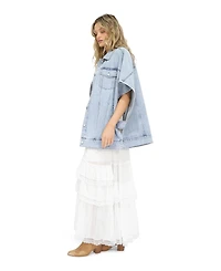 Belle & Bloom Women's California Soul Oversized Denim Vest