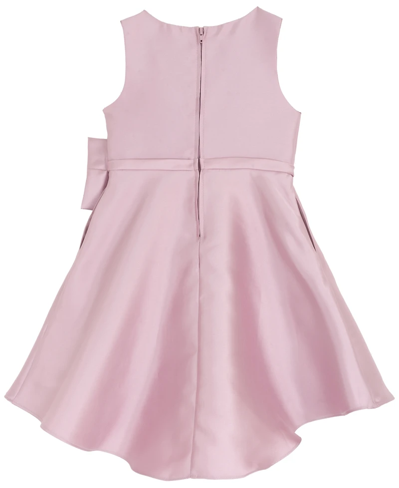Rare Editions Toddler and Little Girls Mikado Cascade Bow Dress