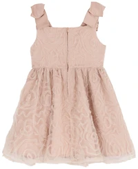 Rare Editions Toddler and Little Girls Glitter Soutache Social Dress