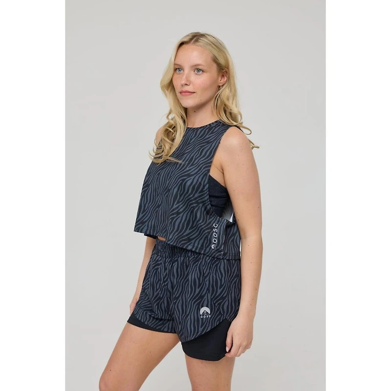 Oosc Elite 2 1 Running Shorts - Black Tiger