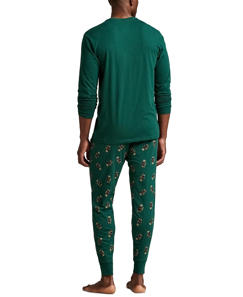 Polo Ralph Lauren Men's 2-Piece Long Sleeve T-Shirt and Joggers Pajama Set