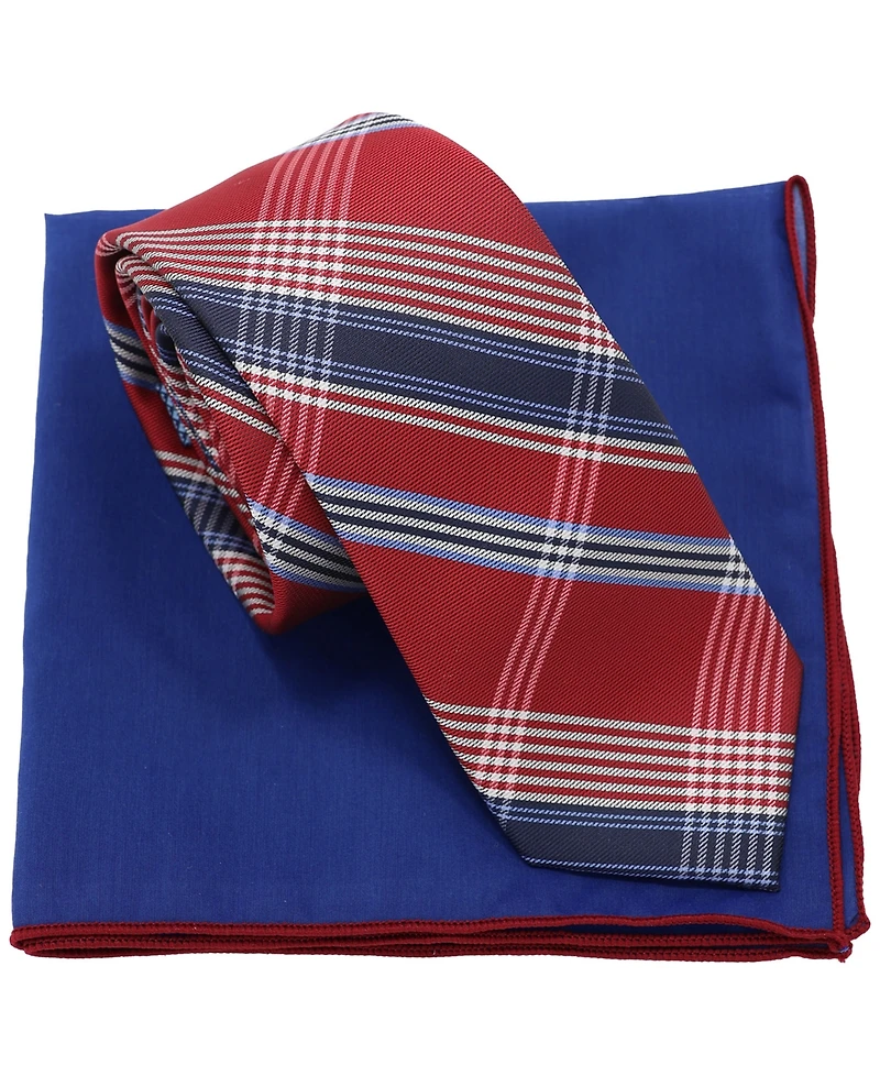 Ben Sherman Men's 2-Piece Tie and Pocket Square Half Box Set