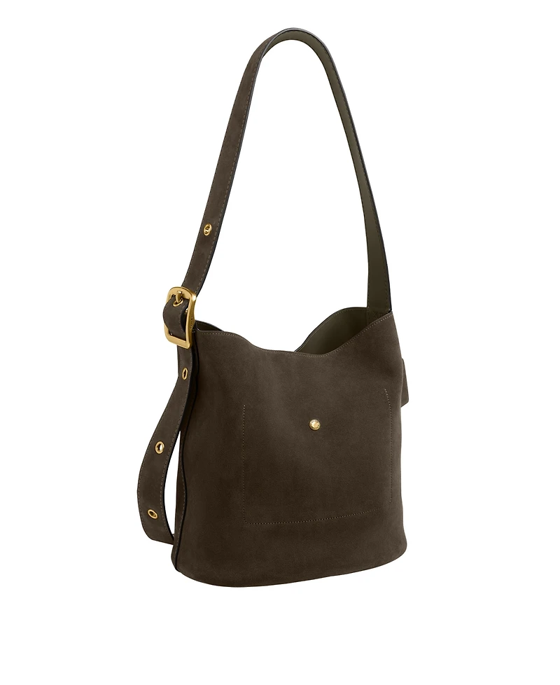 Coach Bleecker Medium Suede Bucket Bag