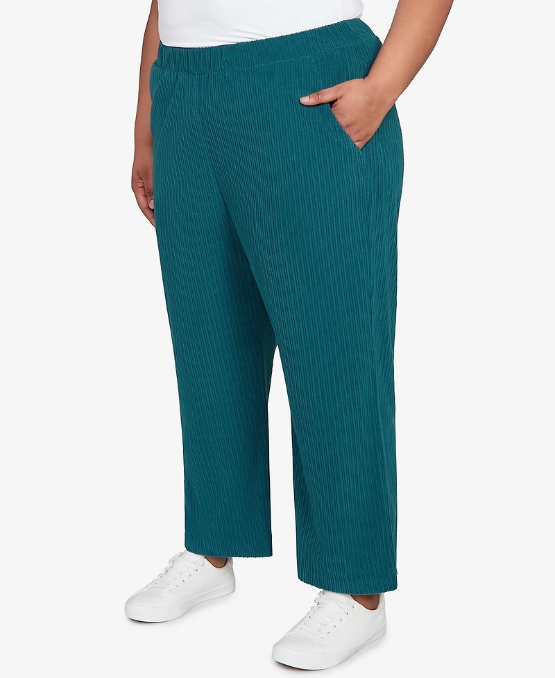 Alfred Dunner Plus Lake Champlain Ribbed Knit Ankle Pants