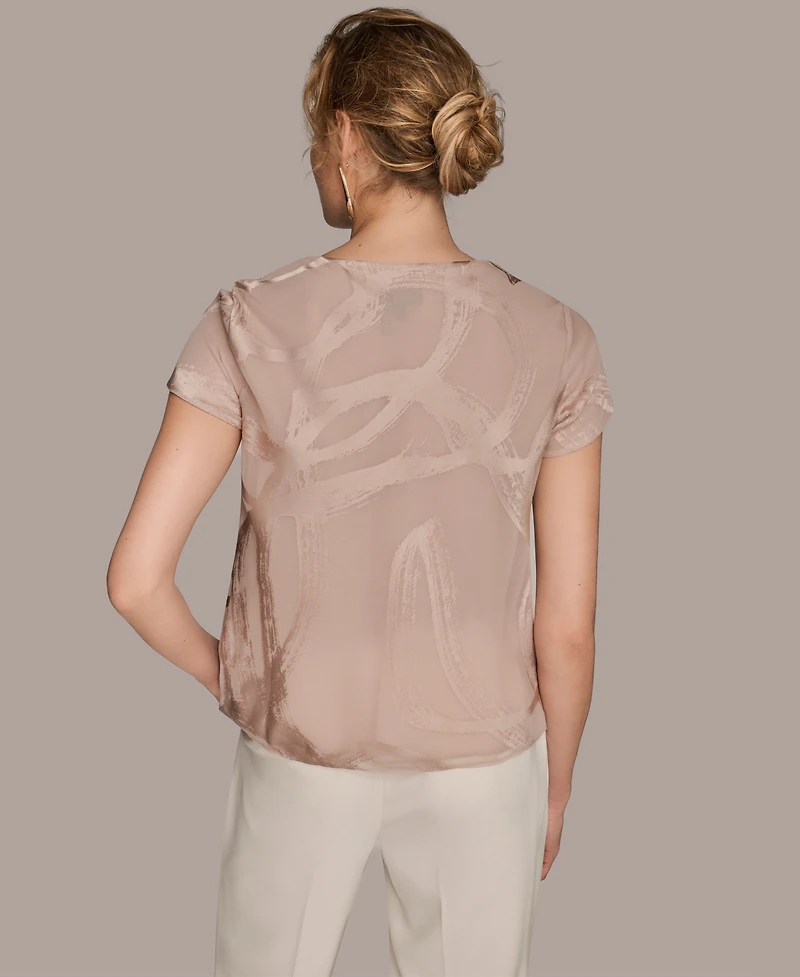 Donna Karan New York Women's Cowl Neck Top