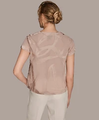 Donna Karan New York Women's Cowl Neck Top