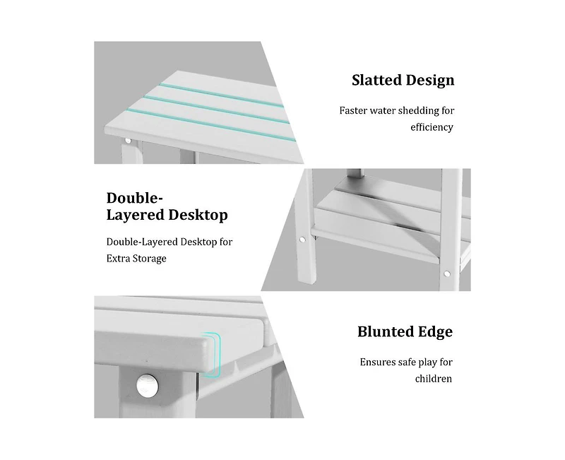 Decksplore Double-layer coffee table made of Hdpe
