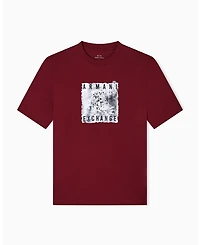 A|X Armani Exchange Men's Grid Box Splatter Graphic T-Shirt