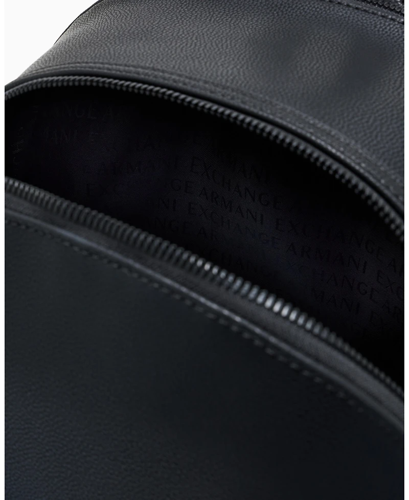A|X Armani Exchange Men's Faux-Leather with Lettering Backpack