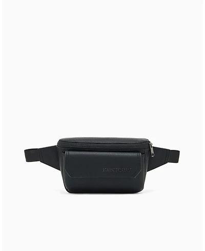A|X Armani Exchange Men's Faux-Leather Lettering Belt Bag