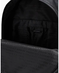 A|X Armani Exchange Men's Satin Jacquard Allover Logo Backpack
