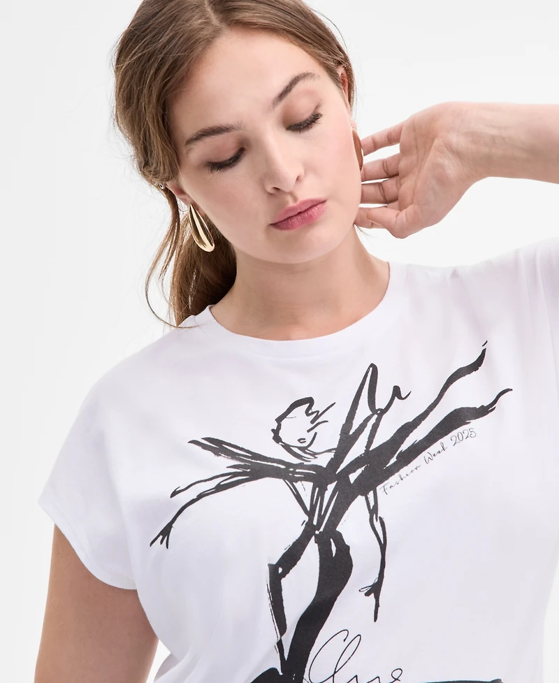 I.n.c. International Concepts Women's Cotton 40th Anniversary Collaboration T-Shirt, Macy's Exclusive