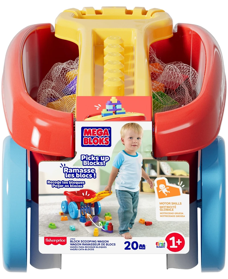 Mega Bloks First Builders Block Scooping Wagon, 21 Pieces