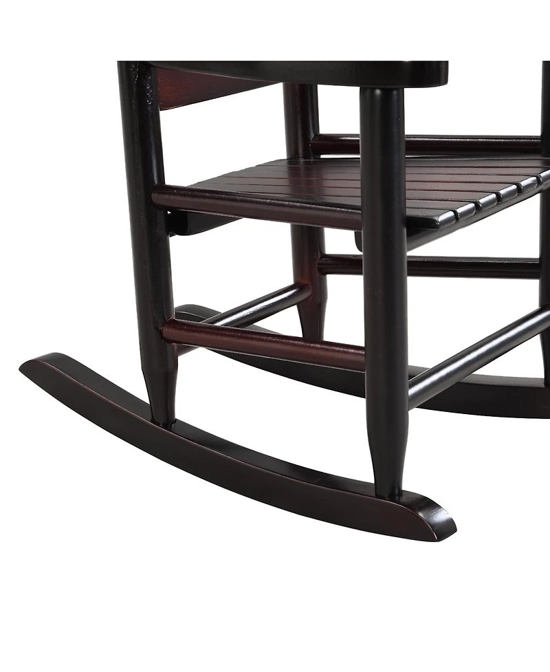 Jujabu Espresso Wood Children's Rocking Chair Kids Rocking Chair for Indoor or Outdoor