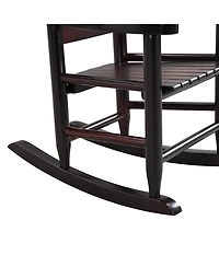 Jujabu Espresso Wood Children's Rocking Chair Kids Rocking Chair for Indoor or Outdoor