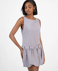 Bar Iii Women's Belted Bubble-Hem Minidress, Macy's Exclusive