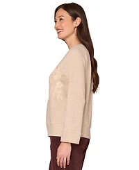 Democracy Petite Bell Sleeve Boat Neck Top