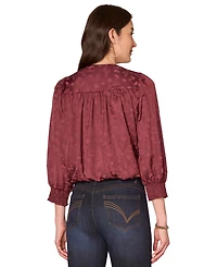 Democracy Petite 3/4 Sleeve Blouson Top